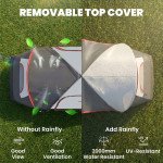 Camping Tent for 6-8 Man with 2000mm Waterproof Rainfly and Carry Bag for Fishing Hiking Festival, Dark Grey