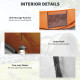 4 Person Camping Tent, Easy Pop Up Tent with Doors, Windows and Carry Bag, Automatic Setup Tent for Hiking, Orange
