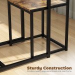 Dining Table Set, Industrial Dining Set for 2, Kitchen Table and Chairs for Small Space, Dining Room Table with Chairs