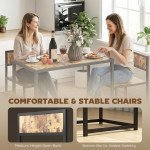 Dining Table Set, Industrial Dining Set for 2, Kitchen Table and Chairs for Small Space, Dining Room Table with Chairs