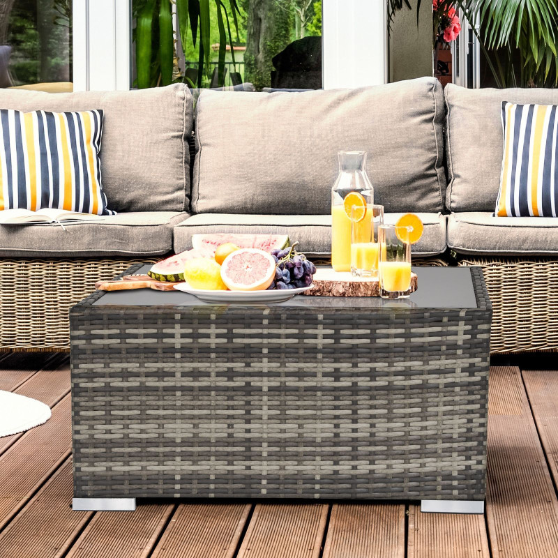 Rattan Garden Coffee Table, 25.6