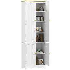 Freestanding Storage Cabinet, Kitchen Pantry Cabinet with 4 Shelves, 4 Doors, Kitchen Storage Cabinets for Dining Room