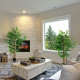 Set of 2 5ft Artificial Trees Ficus, Indoor Fake Plants with Pot, for Home Decor