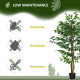 Set of 2 5ft Artificial Trees Ficus, Indoor Fake Plants with Pot, for Home Decor