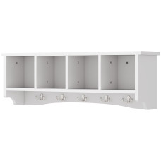 Coat Rack Wall Mount with Shelf, 28