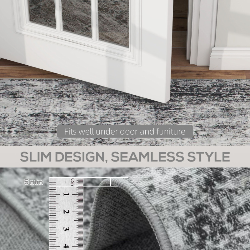 Area Rug for Living Room 8x10, Modern Abstract Machine Washable Rug, Non-Slip Carpet for Bedroom, Dining Room, Grey
