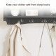 Coat Rack Wall Mount with Shelf, 28