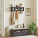 Coat Rack Wall Mount with Shelf, 28