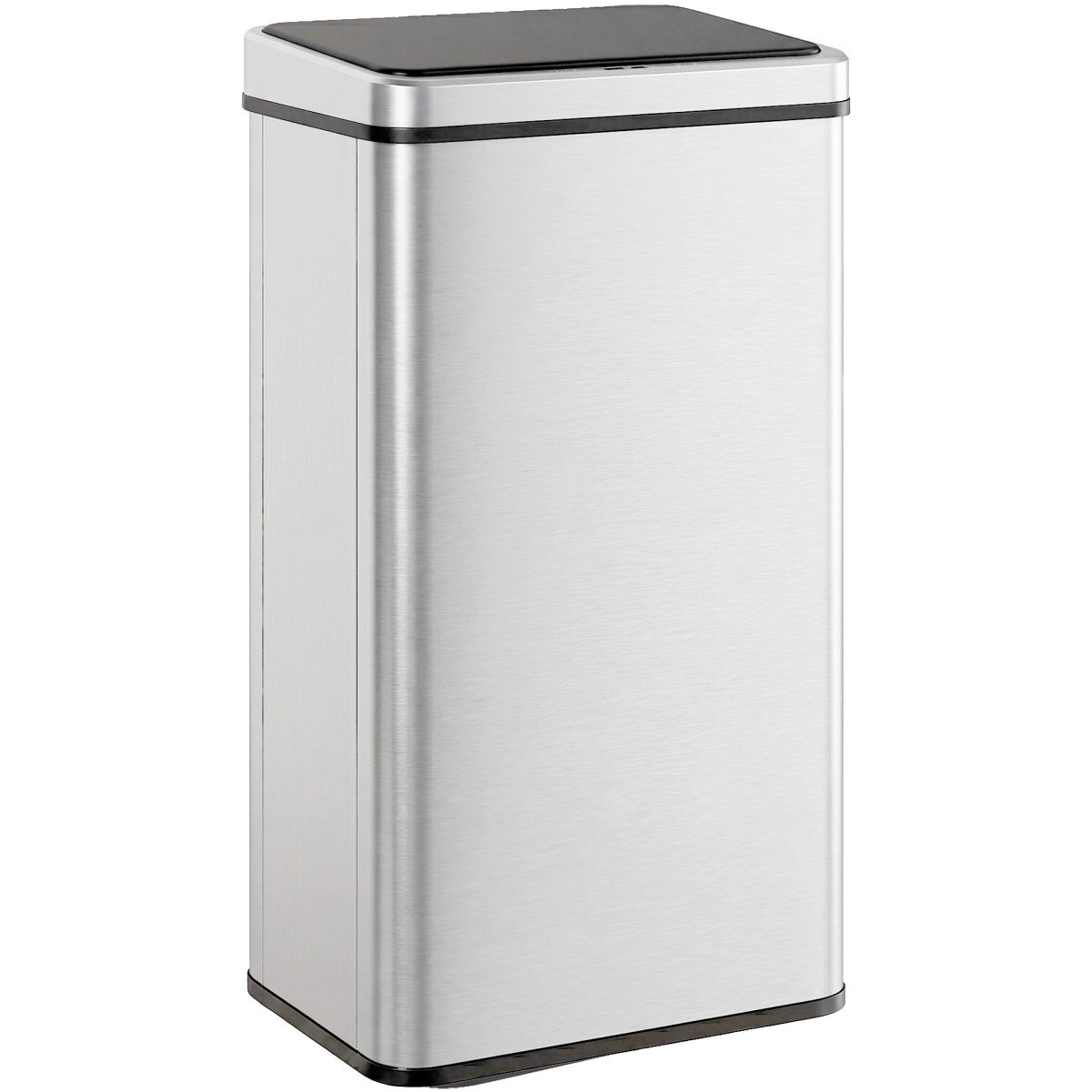 13.2 Gallon Automatic Garbage Can with Soft-Close Lid, Touchless Trash Can with Fingerprint Resistant Stainless Steel