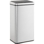 13.2 Gallon Automatic Garbage Can with Soft-Close Lid, Touchless Trash Can with Fingerprint Resistant Stainless Steel