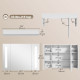 Medicine Cabinet with Mirror, Wall Mounted Bathroom Mirror Cabinet with Adjustable Shelf, USB Charge, High Gloss White