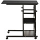 Mobile Standing Desk, Adjustable Height 31.5 inch Stand Up Desk with Wheels for Home Office, Black
