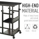 Mobile Standing Desk, Adjustable Height 31.5 inch Stand Up Desk with Wheels for Home Office, Black