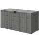 60 Gallon Resin Deck Box, Lockable Outdoor Storage Box, Splash-Resistant & UV Resistant Patio Storage Container