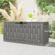 120 Gallon Resin Deck Box, Lockable Outdoor Storage Box, Splash-Resistant & UV Resistant Patio Storage Container