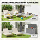 120 Gallon Resin Deck Box, Lockable Outdoor Storage Box, Splash-Resistant & UV Resistant Patio Storage Container