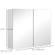 Bathroom Mirror Cabinet, Wall-Mounted Storage Organizer with Double Doors, Adjustable Shelf, White