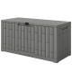 80 Gallon Resin Deck Box, Lockable Outdoor Storage Box, Splash-Resistant & UV Resistant Patio Storage Container