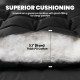 Sleeping Mat, Camping Mattress Pad with Elastic Straps, Black
