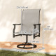 Patio Swivel Chair Set of 2, Swivel Rocker Outdoor Chairs with High Back, for Lawn Garden Backyard Deck, Light Grey