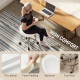PU Leather Rolling Stool, Height Adjustable Swivel Salon Chair with Backrest and Foot Rest for Spa, Tattoo, White