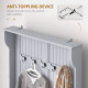 4-In-1 Hall Tree with Coat Rack, Top Shelf, Shoe Storage and Bench Seat, Entryway Bench with 5 Hooks, Grey