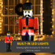 6 Ft Tall Nutcracker Toy Soldier Outdoor Lighted Airblown Inflatable Christmas Lawn Decoration