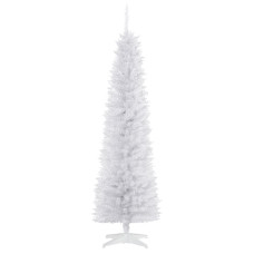 6 FT Christmas Tree Classic Tree Holiday Indoor Decoration, with Stable Plastic Base, White