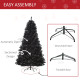7ft Artificial Christmas Tree Holiday Home Indoor Decoration with Automatic Open, Black