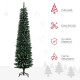 6FT Artificial Snow Dipped Christmas Tree Xmas Pencil Tree Holiday Home Indoor Decoration with Foldable Black Stand, Green