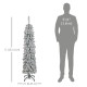 7ft Pencil Artificial Christmas Tree with Pine Realistic Branches, Auto Open, Pink and White