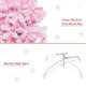 5 FT Snow Flocked Artificial Christmas Tree, Pencil Xmas Tree with Realistic Branches, Auto Open and Steel Base, Pink