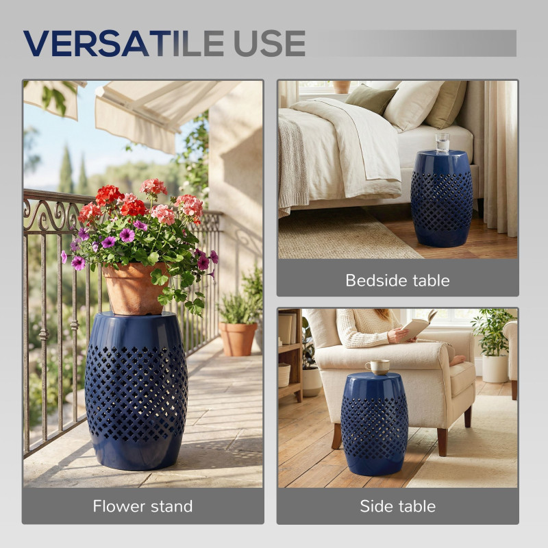 Steel Patio End Table for Indoor Outdoor Use