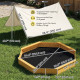 Qaba Wooden Kids Wooden Sandbox with Large Canopy, Outdoor Sand Box with 4 Bench Seats, Bottom Liner for Aged 3-8, Yellow