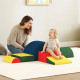 Qaba Toddlers Climbing Toys, 5-Piece Foam Climbing Blocks, Soft Play Set, Indoor for Stacking, Crawling, Sliding