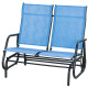 Outdoor Glider Bench, Patio Glider for 2 Persons, Blue