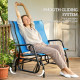 Outdoor Glider Bench, Patio Glider for 2 Persons, Blue