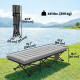 Camping Cot with Soft Pad, 32" Extra Wide Folding Cots with Non-Slip Feet and Carry Bag, Grey