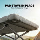 Camping Cot with Soft Pad, 32" Extra Wide Folding Cots with Non-Slip Feet and Carry Bag, Grey