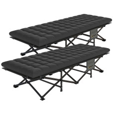 Set of 2 Camping Cot with Soft Pad, 32