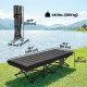 Set of 2 Camping Cot with Soft Pad, 32" Extra Wide Folding Cots with Non-Slip Feet and Carry Bag, Black