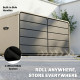 Outdoor Storage Box with Lockable Lid, HDPE Garden Deck Box with Wheels 757 L