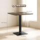 28" Square Dining Table, Modern Dining Room Table with Steel Base, Space Saving Small Kitchen Table, Walnut Wood Grain