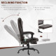 7-Point Vibrating Massage Chair, Reclining Office Chair with Footrest, Reclining Back, Adjustable Height, Brown