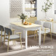 Kitchen Table, Dining Table for 4 to 6 People, 46.9" W x 27.6" D x 29.5" H, Oak