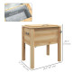 54-Qt Wooden Patio Cooler, Outdoor Cooler Table with Bottle Opener and 3 Handles, Natural