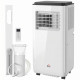 8,000 BTU Moible Air Conditioner 345 Sq. Ft., Dehumidifier Fan Auto Sleep with 24H Timer On/Off, Window Kit, White