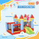 Qaba 9.2 x 9.5FT Bounce House, 4 in 1 Inflatable Bouncy Castle for Kids With Trampoline, Slide, Water Pool, Basket, Blower