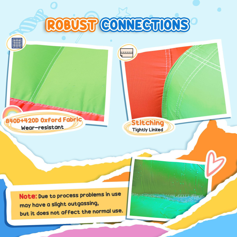 Qaba 9.2 x 9.5FT Bounce House, 4 in 1 Inflatable Bouncy Castle for Kids With Trampoline, Slide, Water Pool, Basket, Blower