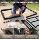 Expandable Patio Dining Table for 8-10 People, 60.6"-84.3" Aluminum Outdoor Dining Table with Adjustable Foot Pads
